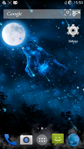 Wolf: Call song - ladda ner levande bakgrundsbilder till Android 8.0 mobiler.