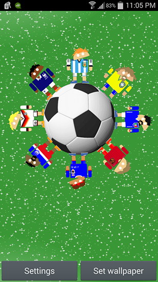 Gratis Vector live wallpaper för Android på surfplattan arbetsbordet: World soccer robots.