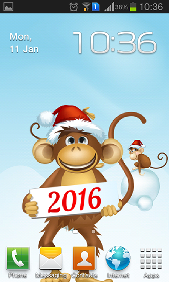 Gratis Vector live wallpaper för Android på surfplattan arbetsbordet: Year of the monkey.