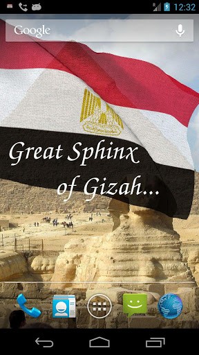 Ladda ner 3D flag of Egypt - gratis live wallpaper för Android på skrivbordet.