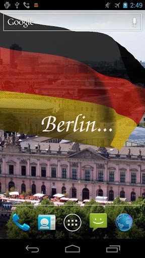 Ladda ner 3D flag of Germany - gratis live wallpaper för Android på skrivbordet.