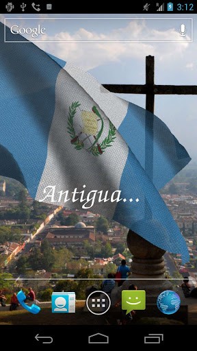 Ladda ner 3D flag of Guatemala - gratis live wallpaper för Android på skrivbordet.