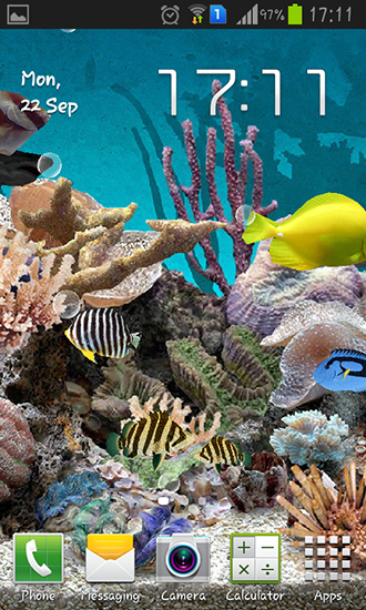 Ladda ner Aquarium 3D - gratis live wallpaper för Android på skrivbordet.