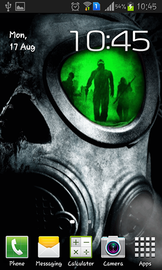 Ladda ner Army: Gas mask - gratis live wallpaper för Android på skrivbordet.