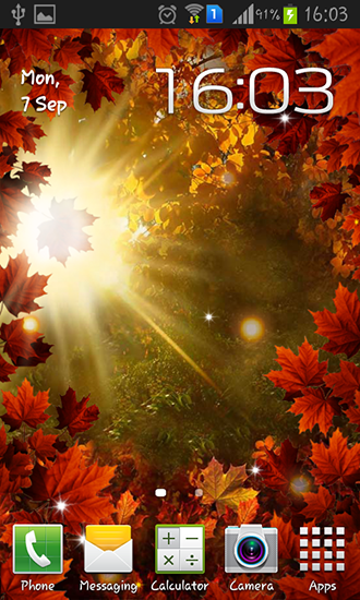 Ladda ner Autumn sun - gratis live wallpaper för Android på skrivbordet.