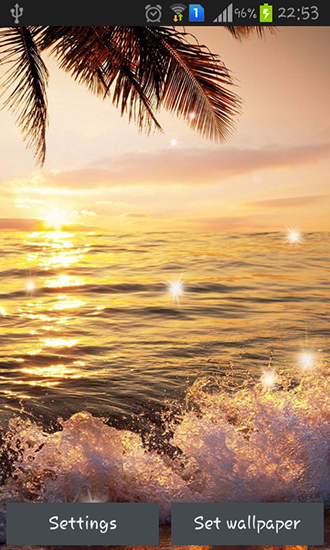 Ladda ner Beach sunset - gratis live wallpaper för Android på skrivbordet.