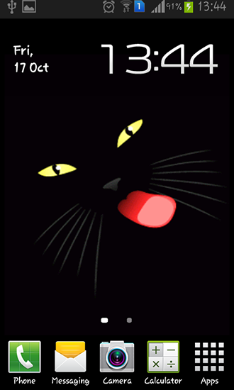 Ladda ner Black cat - gratis live wallpaper för Android på skrivbordet.