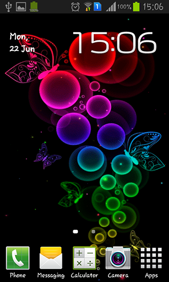 Ladda ner Bubble and butterfly - gratis live wallpaper för Android på skrivbordet.