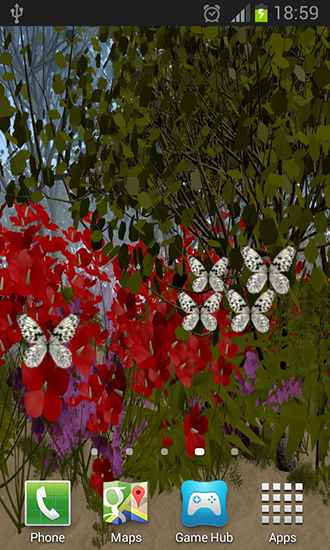Ladda ner Butterflies by Wizzhard - gratis live wallpaper för Android på skrivbordet.