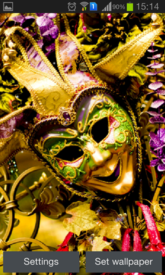 Ladda ner Carnival mask - gratis live wallpaper för Android på skrivbordet.
