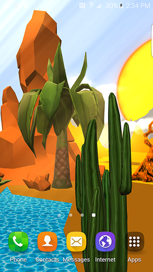 Ladda ner Cartoon desert 3D - gratis live wallpaper för Android på skrivbordet.