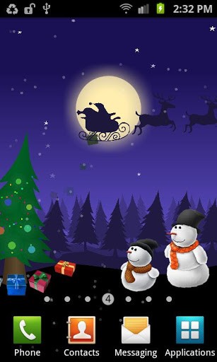 Ladda ner Christmas: Moving world - gratis live wallpaper för Android på skrivbordet.