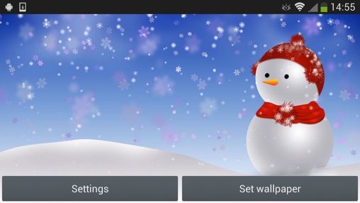 Ladda ner Christmas snowman - gratis live wallpaper för Android på skrivbordet.