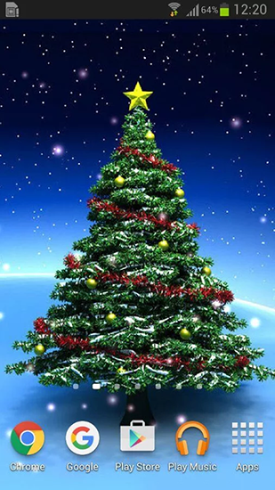 Ladda ner Christmas trees - gratis live wallpaper för Android på skrivbordet.