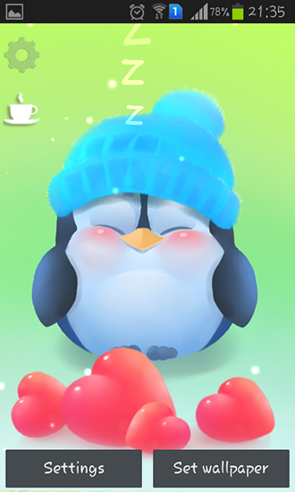 Ladda ner Chubby penguin - gratis live wallpaper för Android på skrivbordet.