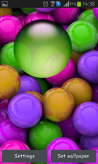 Ladda ner Colorful balls - gratis live wallpaper för Android på skrivbordet.