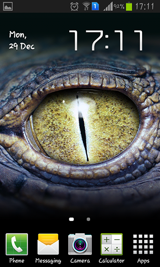 Ladda ner Crocodile eyes - gratis live wallpaper för Android på skrivbordet.