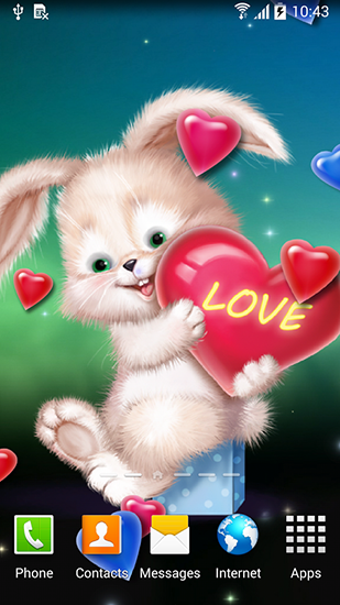 Ladda ner Cute bunny - gratis live wallpaper för Android på skrivbordet.