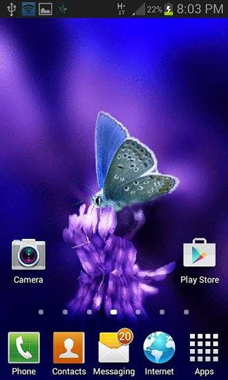 Ladda ner Cute butterfly by Daksh apps - gratis live wallpaper för Android på skrivbordet.