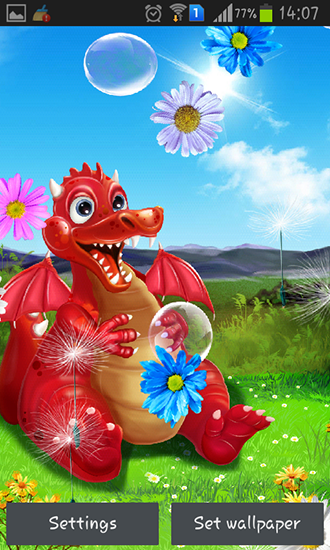 Ladda ner Cute dragon - gratis live wallpaper för Android på skrivbordet.