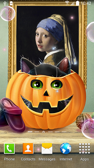 Ladda ner Cute Halloween - gratis live wallpaper för Android på skrivbordet.
