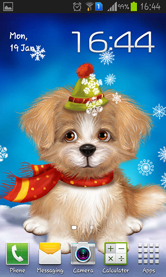 Ladda ner Cute puppy - gratis live wallpaper för Android på skrivbordet.