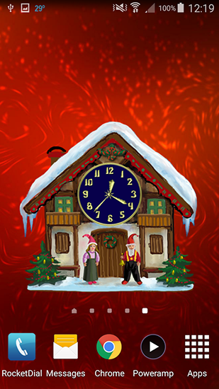 Ladda ner Dreamery clock: Christmas - gratis live wallpaper för Android på skrivbordet.