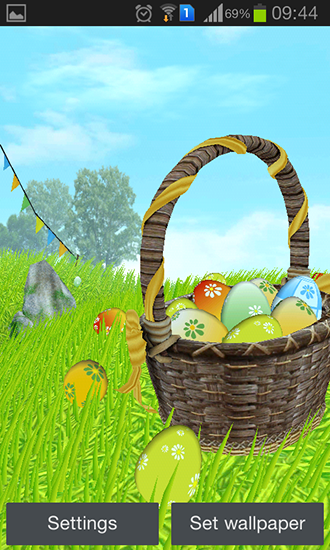 Ladda ner Easter: Meadow - gratis live wallpaper för Android på skrivbordet.