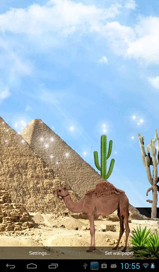Ladda ner Egyptian pyramids - gratis live wallpaper för Android på skrivbordet.