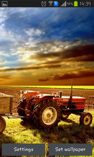 Ladda ner Farm tractor 3D - gratis live wallpaper för Android på skrivbordet.