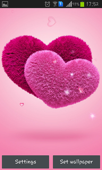 Ladda ner Fluffy hearts - gratis live wallpaper för Android på skrivbordet.