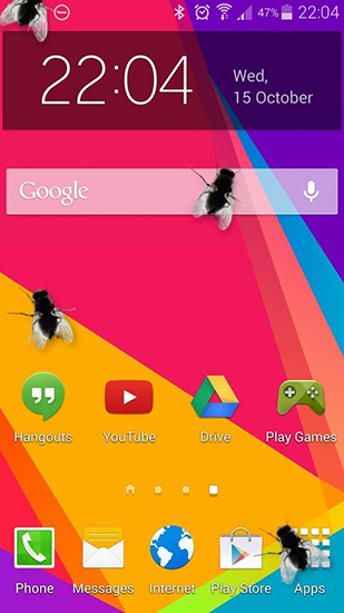Ladda ner Fly in phone - gratis live wallpaper för Android på skrivbordet.