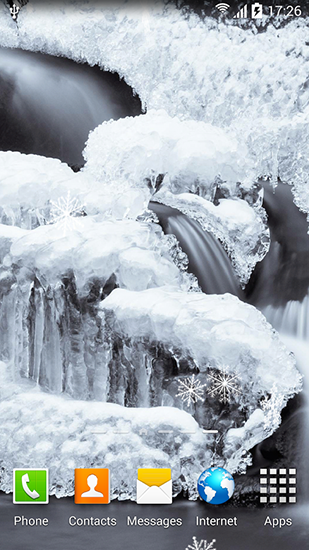 Ladda ner Frozen waterfalls - gratis live wallpaper för Android på skrivbordet.