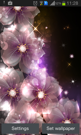 Ladda ner Glowing flowers by Creative factory wallpapers - gratis live wallpaper för Android på skrivbordet.