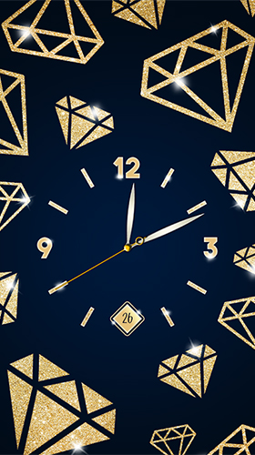 Gold and diamond clock