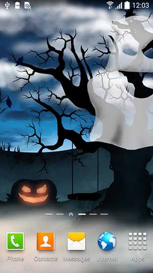 Ladda ner Halloween night - gratis live wallpaper för Android på skrivbordet.