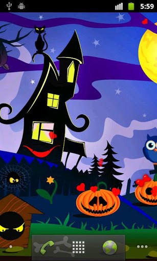Ladda ner Halloween pumpkins - gratis live wallpaper för Android på skrivbordet.