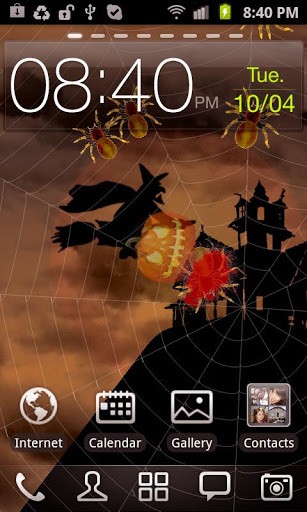 Ladda ner Halloween: Spiders - gratis live wallpaper för Android på skrivbordet.