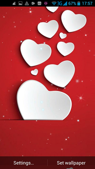 Ladda ner Hearts of love - gratis live wallpaper för Android på skrivbordet.