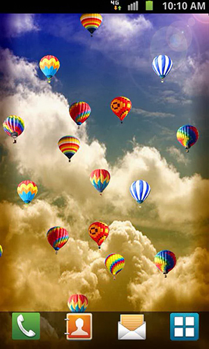 Ladda ner Hot air balloon by Venkateshwara apps - gratis live wallpaper för Android på skrivbordet.