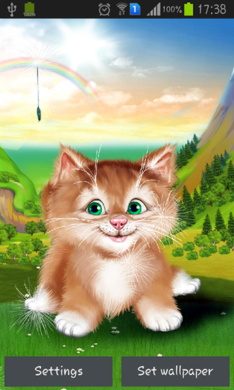 Ladda ner Kitten - gratis live wallpaper för Android på skrivbordet.