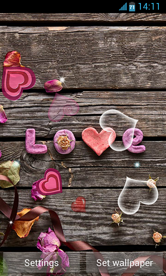 Ladda ner Love hearts - gratis live wallpaper för Android på skrivbordet.