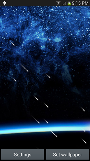 Ladda ner Meteor shower by Top live wallpapers hq - gratis live wallpaper för Android på skrivbordet.
