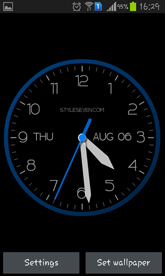 Ladda ner Modern clock - gratis live wallpaper för Android på skrivbordet.