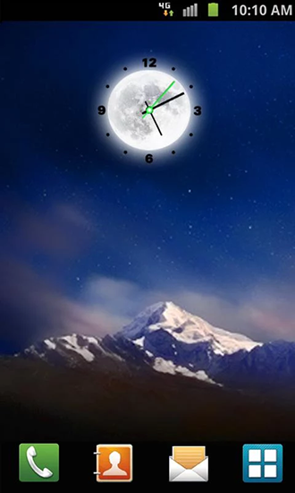 Ladda ner Moon clock - gratis live wallpaper för Android på skrivbordet.
