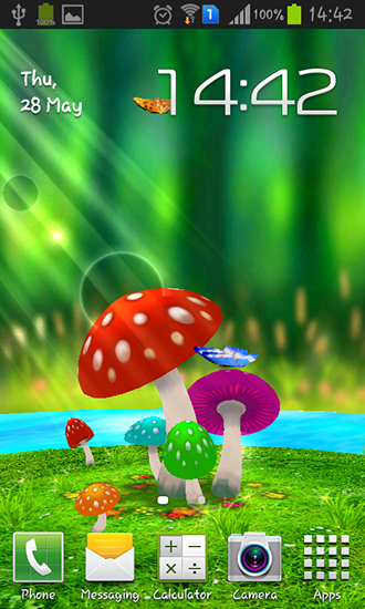 Ladda ner Mushrooms 3D - gratis live wallpaper för Android på skrivbordet.