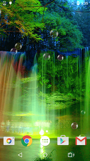 Ladda ner Neon waterfalls - gratis live wallpaper för Android på skrivbordet.