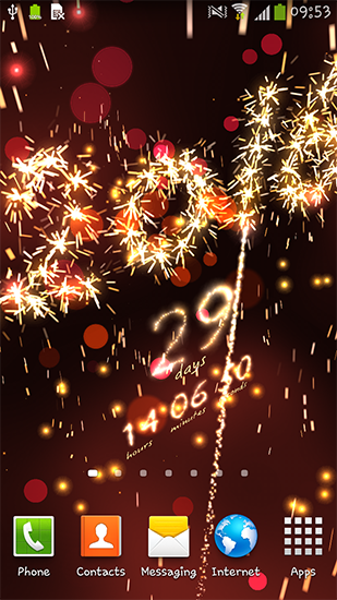Ladda ner New Year: Countdown - gratis live wallpaper för Android på skrivbordet.