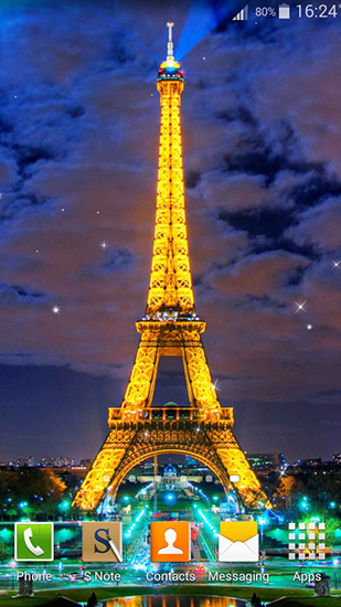 Ladda ner Night in Paris - gratis live wallpaper för Android på skrivbordet.