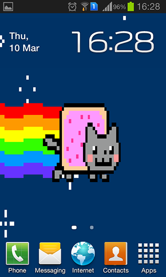 Ladda ner Nyan cat - gratis live wallpaper för Android på skrivbordet.